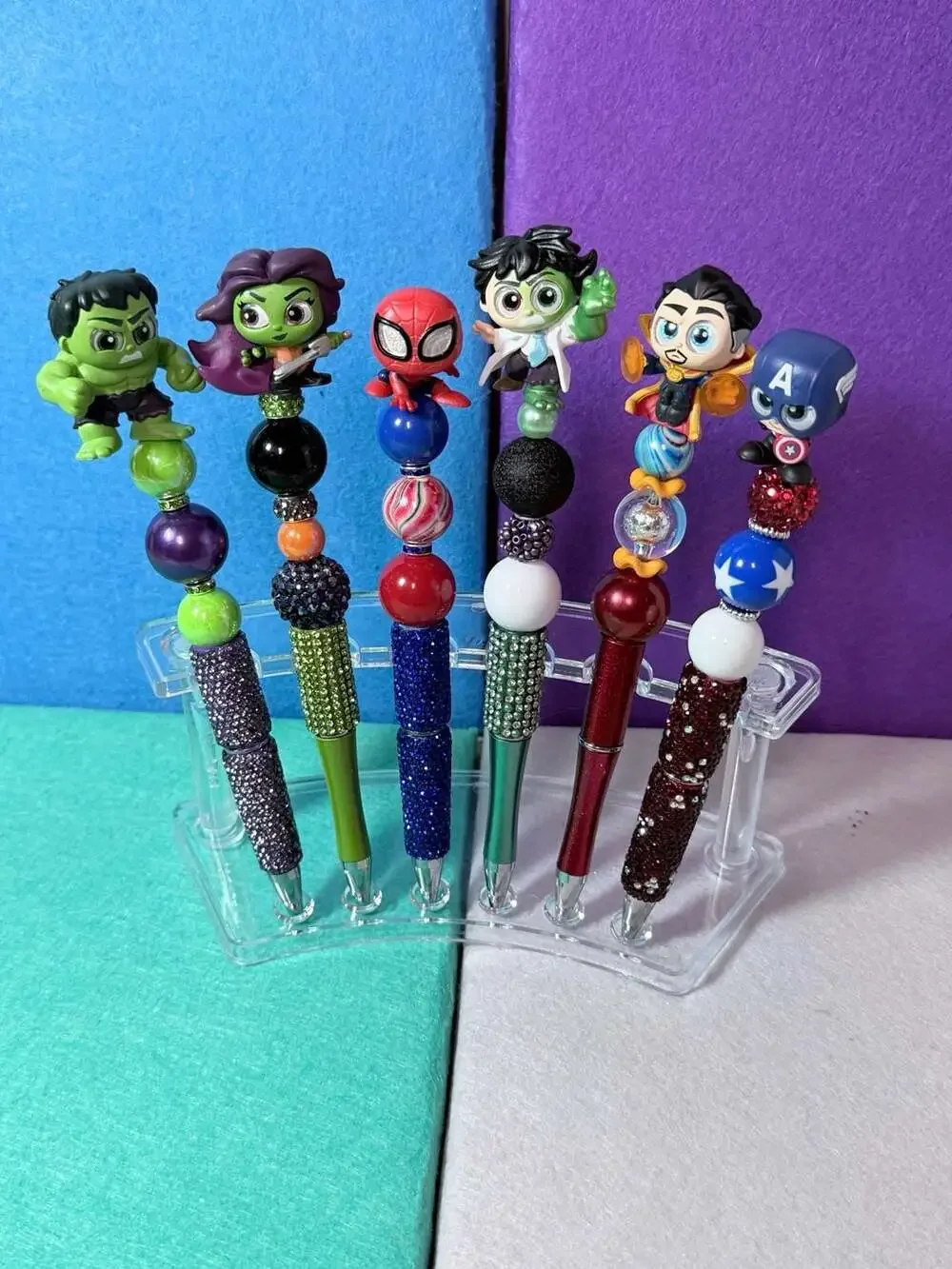 Disney Doorable Handmade Marvel Beaded Pens - Made By The Enchanted Hoosier